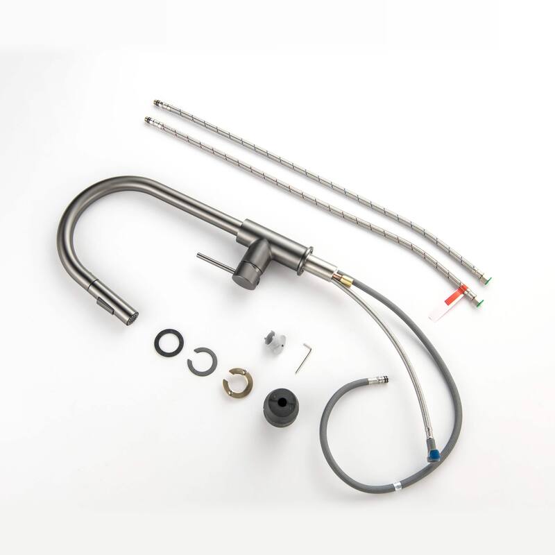 Circular Single Handle Pull Down Kitchen Faucet