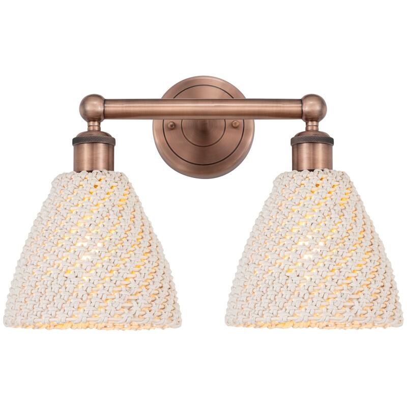 Innovations Lighting 616-2W-12-17 Bristol Natural Vanity Bristol - Antique Copper / Natural