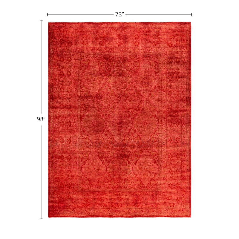 Contemporary Overdyed Wool Hand Knotted Area Rug - 6' 1" x 8' 2"