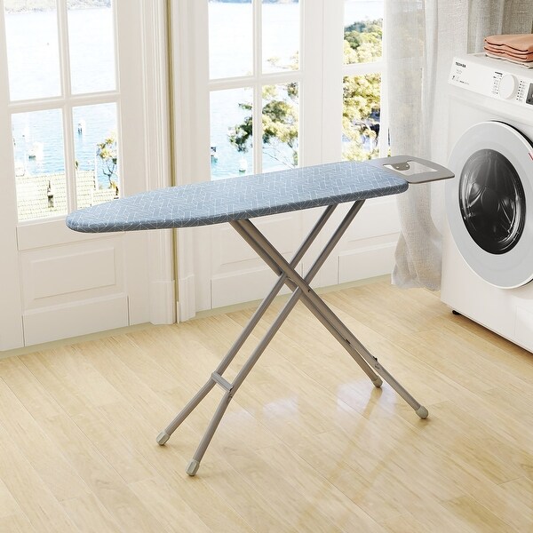 Gymax 48'' x 13.5'' Carbon Steel Ironing Table w/ 7-Level Height
