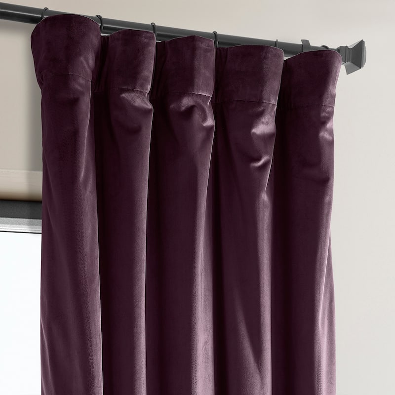 Exclusive Fabrics Plush Velvet Room Darkening Curtain (1 Panel)