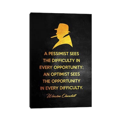 iCanvas "Winston Churchill Motivation" by Adrian Baldovino Canvas Print