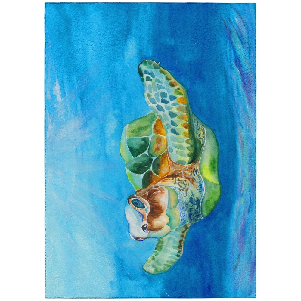 Indoor/Outdoor Harpswell Turtle Washable Rug