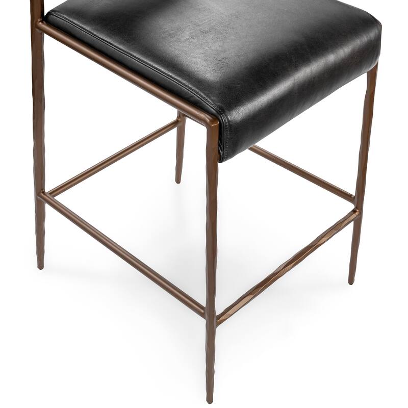 Classic Home Kayne Leather Counter Stool