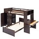preview thumbnail 49 of 90, Modern Style Wooden Loft Bed with a Twin Size Stand-alone Bed, Shelves, Desk and Wardrobe