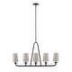 preview thumbnail 4 of 8, INK+IVY Serenitie Bronze 5-Light Linear Chandelier