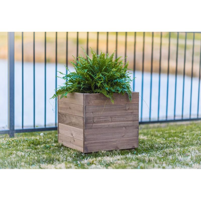 Indoor/Outdoor Trough Planter Tall 18 x 18 x 18 Bed Bath & Beyond