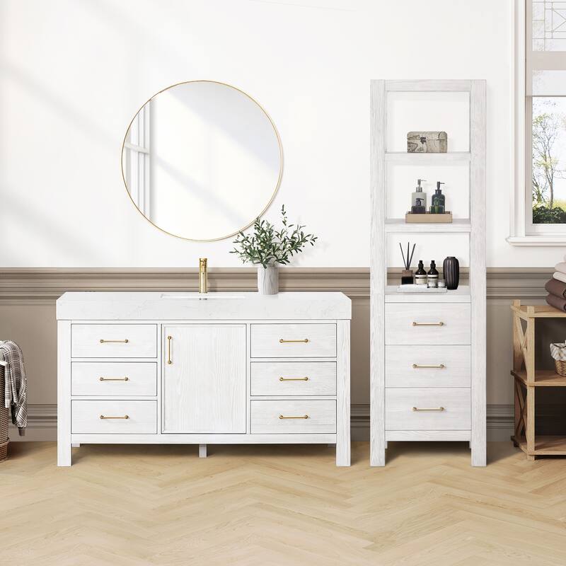 Leon 22 in. Storage Cabinet for Bathroom, Kitchen and Living Room