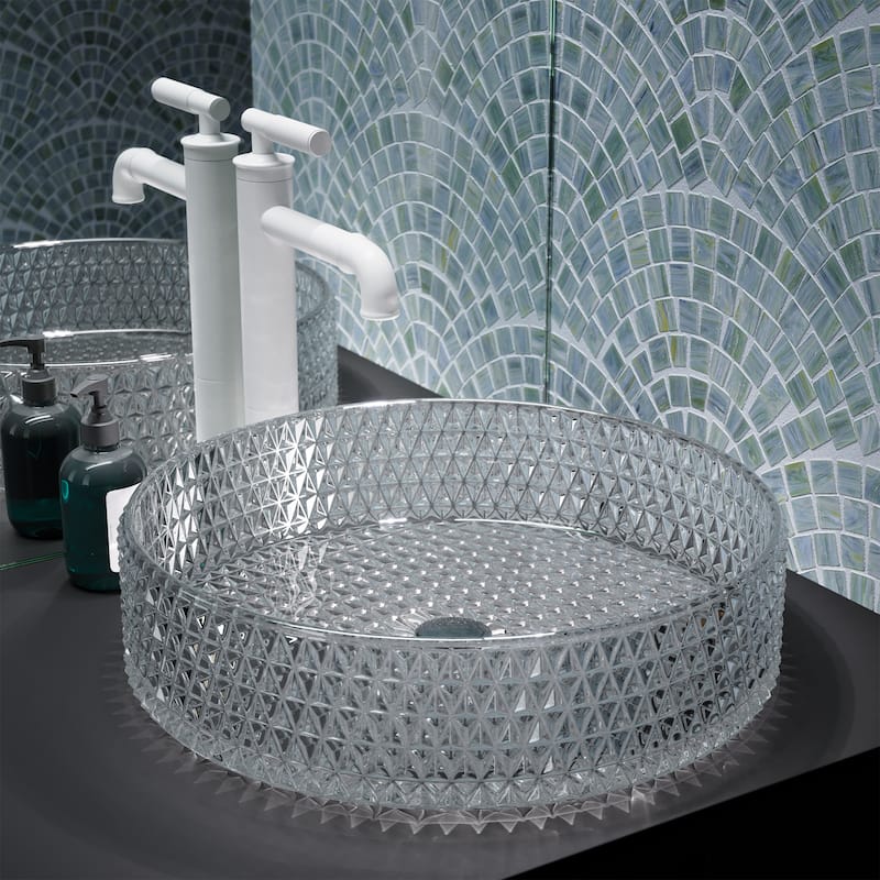Cache 15.75" Round Glass Vessel Sink