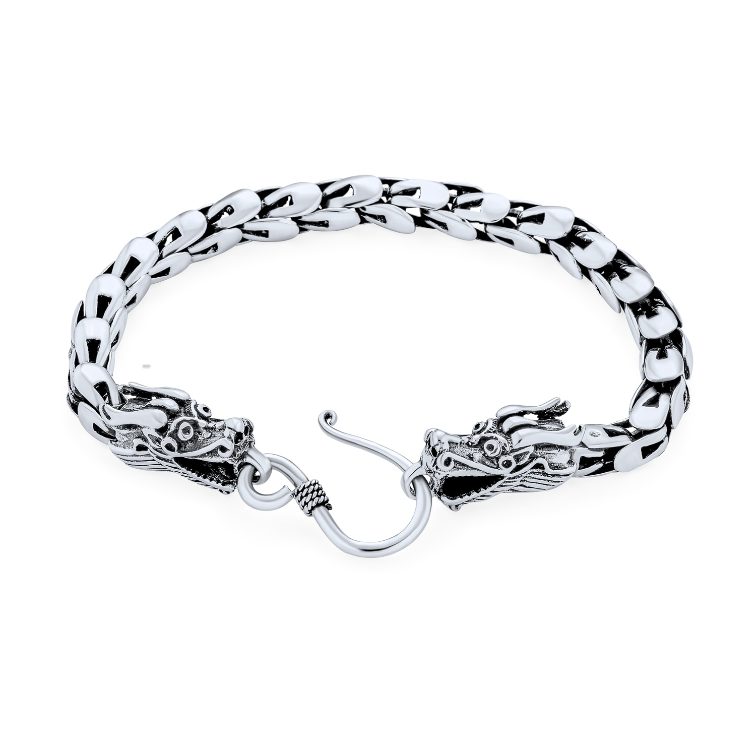 Fashion 925Sterling Solid Silver Men Jewelry Dragon Bracelet For Women H036 
