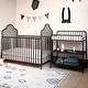 preview thumbnail 1 of 54, Little Seeds Lanley Metal Crib Black