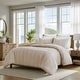 preview thumbnail 29 of 39, Harbor House Anslee Taupe 3 Piece 100% Cotton Yarn Dyed Duvet Cover Set with Overlap Closure Shams