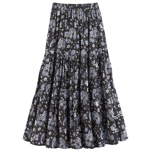 paisley print maxi skirt
