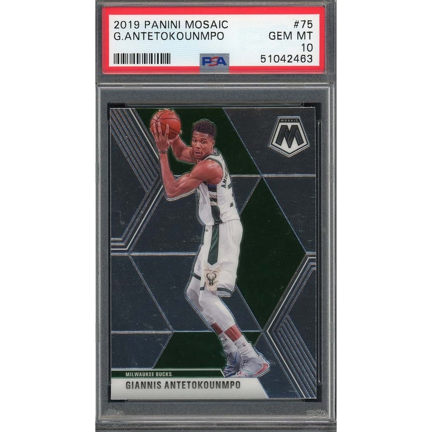 Giannis Antetokounmpo 2019 Panini Mosaic Basketball Card #75 PSA 10 - 8'6" x 11'6"