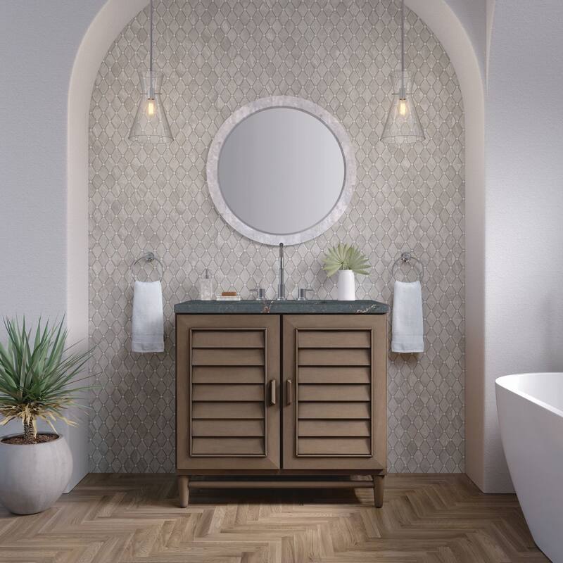 James Martin Vanities 620-V36-3PBL Portland 36" Single Basin Wood