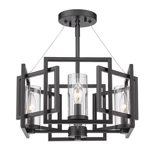 Marco Semi-flush Modern Black Chandelier