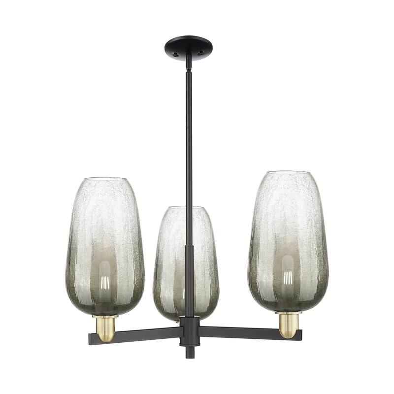 Innovations Lighting Downtown Urban - Brookhaven Flute - 3 Light 18" Stem Hung Chandelier