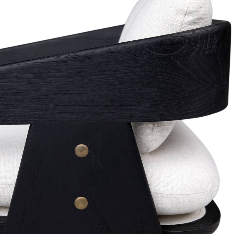 Atlas Polyester Blend Upholstered Occasional Chair, Off-White