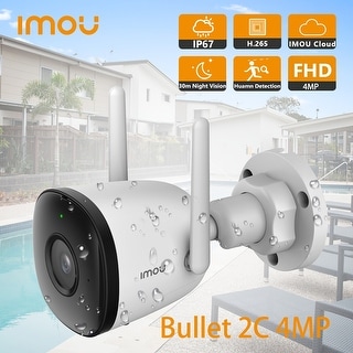 Bullet 2C 4MP Wifi Camera Weatherproof AI Human Detection Outdoor ...