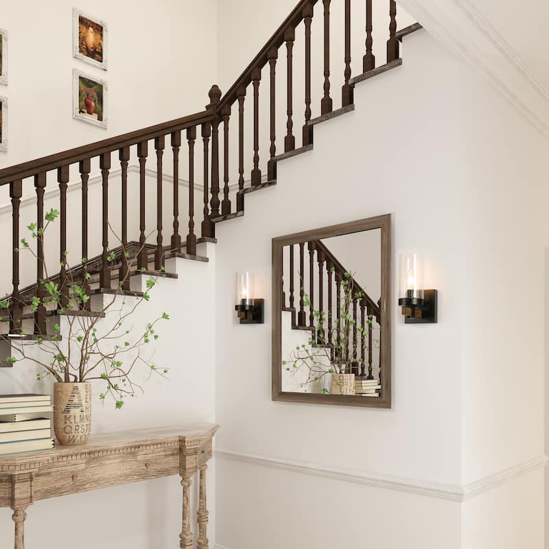 Fora Modern Farmhouse Glass Bathroom Vanity Light Dimmable Wall Sconce