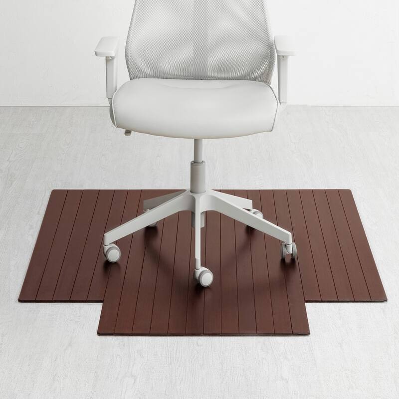 Eco Bamboo Standard Cherry Chair Mat with lip (44 x 52) - N/A