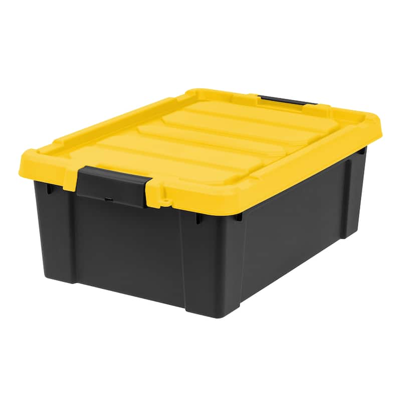 IRIS USA® STOR-IT-ALL 47 Qt Buckle Lid - Black - Set of 3