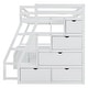 preview thumbnail 10 of 50, Full Size Loft Bed with 7 Drawers 2 Shelves and Desk