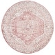 preview thumbnail 12 of 33, SAFAVIEH Layla Ramzia Shabby Chic Farmhouse Rug 5' Round - Ivory Grey/Pink - Round