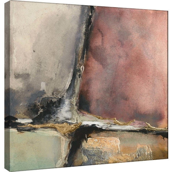 PTM Images 9-100956 PTM Canvas Collection 12" x 12" - "Gilded Crevice 7" Giclee Abstract Art Print on Canvas