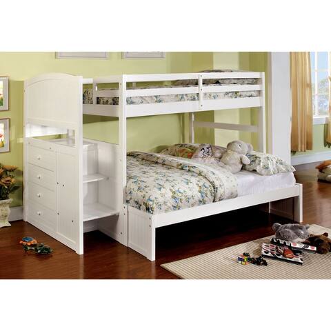 Furniture of America Jine Traditional Solid Wood Youth Bunk Bed