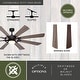 preview thumbnail 5 of 14, Burlington 68 in. Indoor Outdoor Windmill Ceiling Fan with Reversible Blades, LED Light Kit, Remote, 6 Speeds Efficient DC Motor