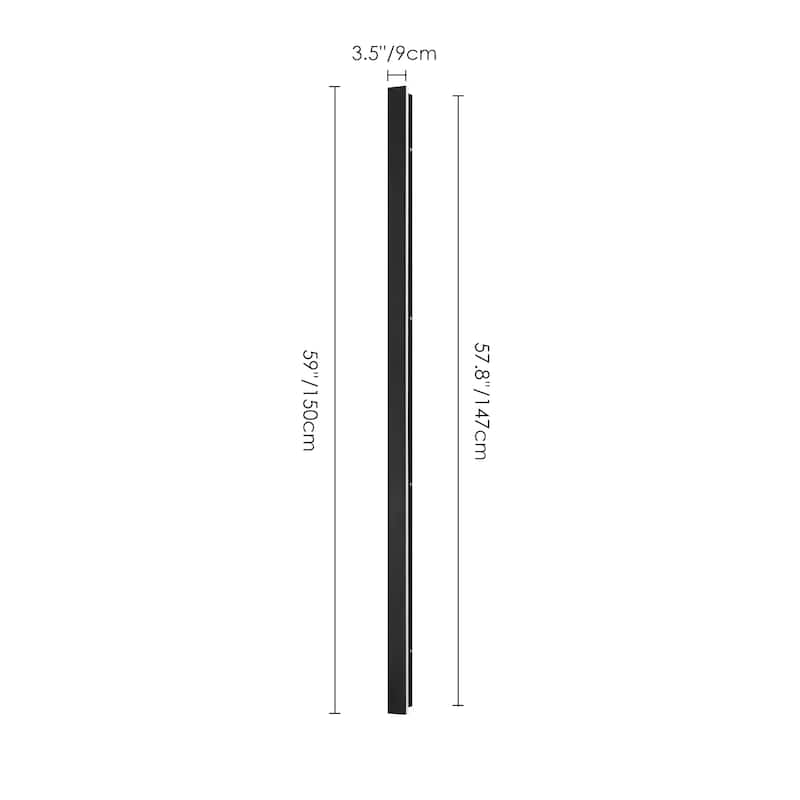 1-Light Modern Linear Strip Acrylic 3000K IP65 Integrated LED Warm Light Waterproof Outdoor Wall Light