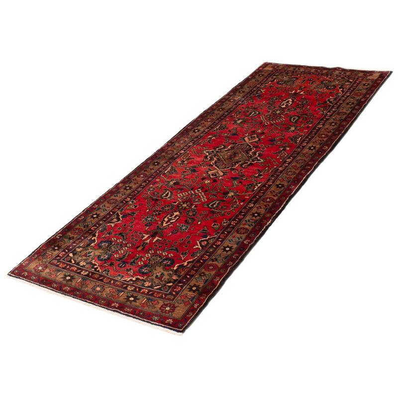 ECARPETGALLERY Hand-knotted Andelz Red Wool Rug - 4'0 x 11'6