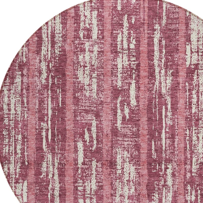 HomeRoots Striped Transitional Rectangle Outdoor Rug
