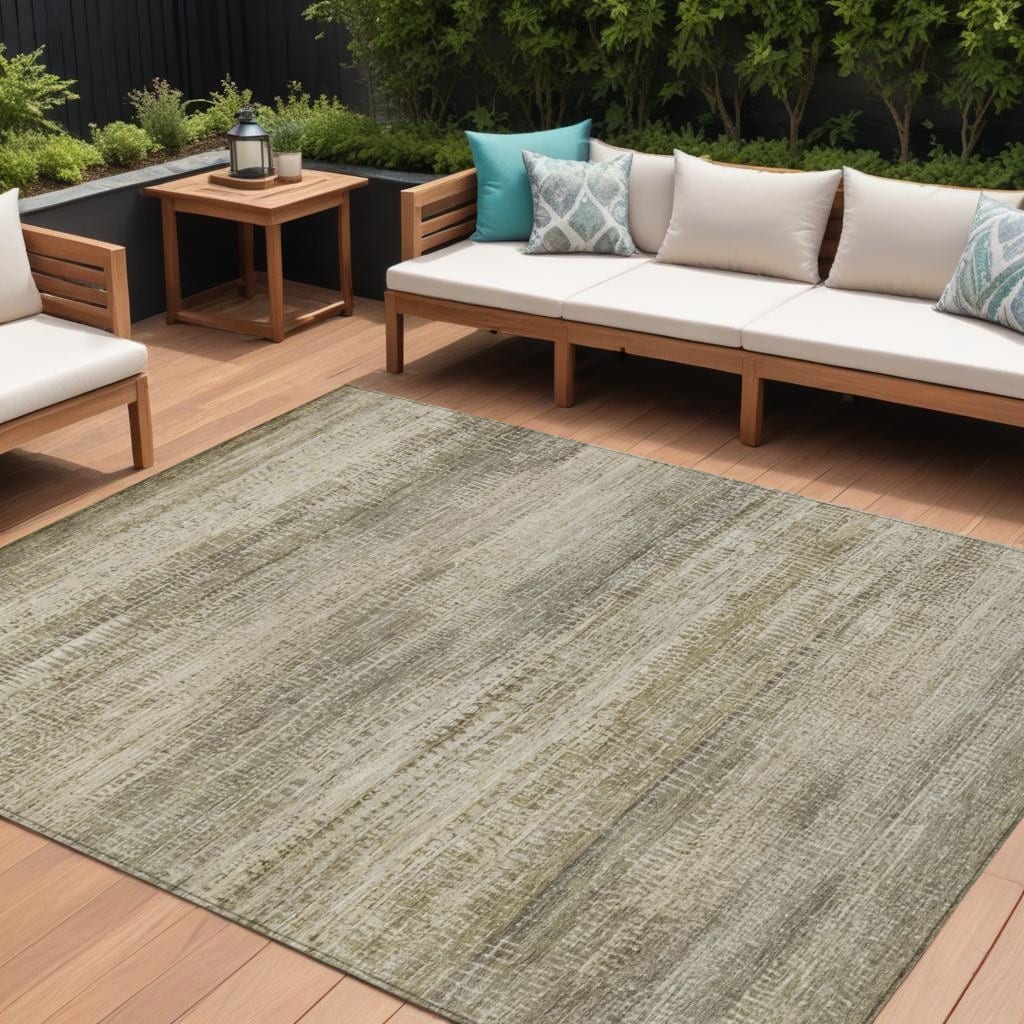 HomeRoots Abstract Transitional Rectangle Outdoor Rug
