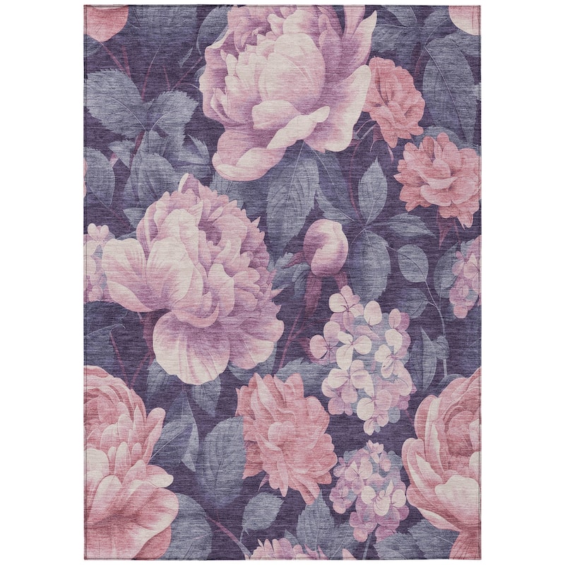 HomeRoots Floral Transitional Rectangle Outdoor Rug