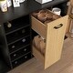 preview thumbnail 10 of 9, 59" H Buffet Sideboard Cabinet with Storage Door & Power Outlet, Farmhouse Coffee Bar Cabinet with Wine Rack