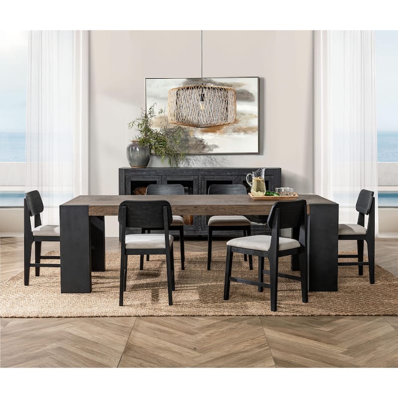 Classic Home Deaven 94" Wood Dining Table in Brown