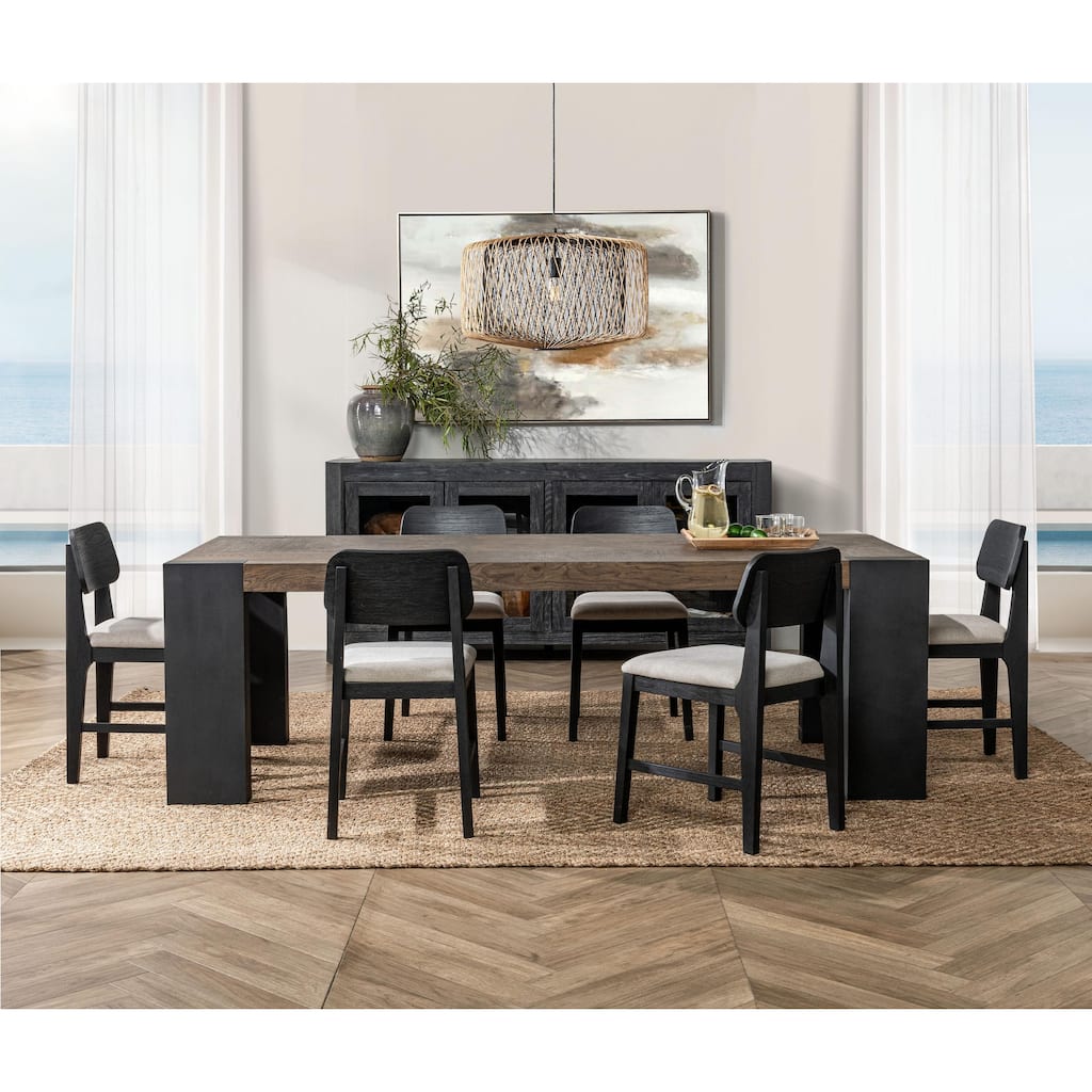 Classic Home Deaven 94" Wood Dining Table in Brown