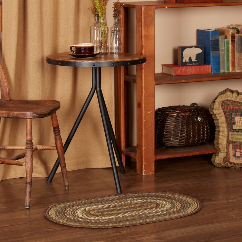 Tea Cabin Jute Rug Oval w/ Pad 20x30 - 20" x 30" Oval - 20" x 30" Oval - Green