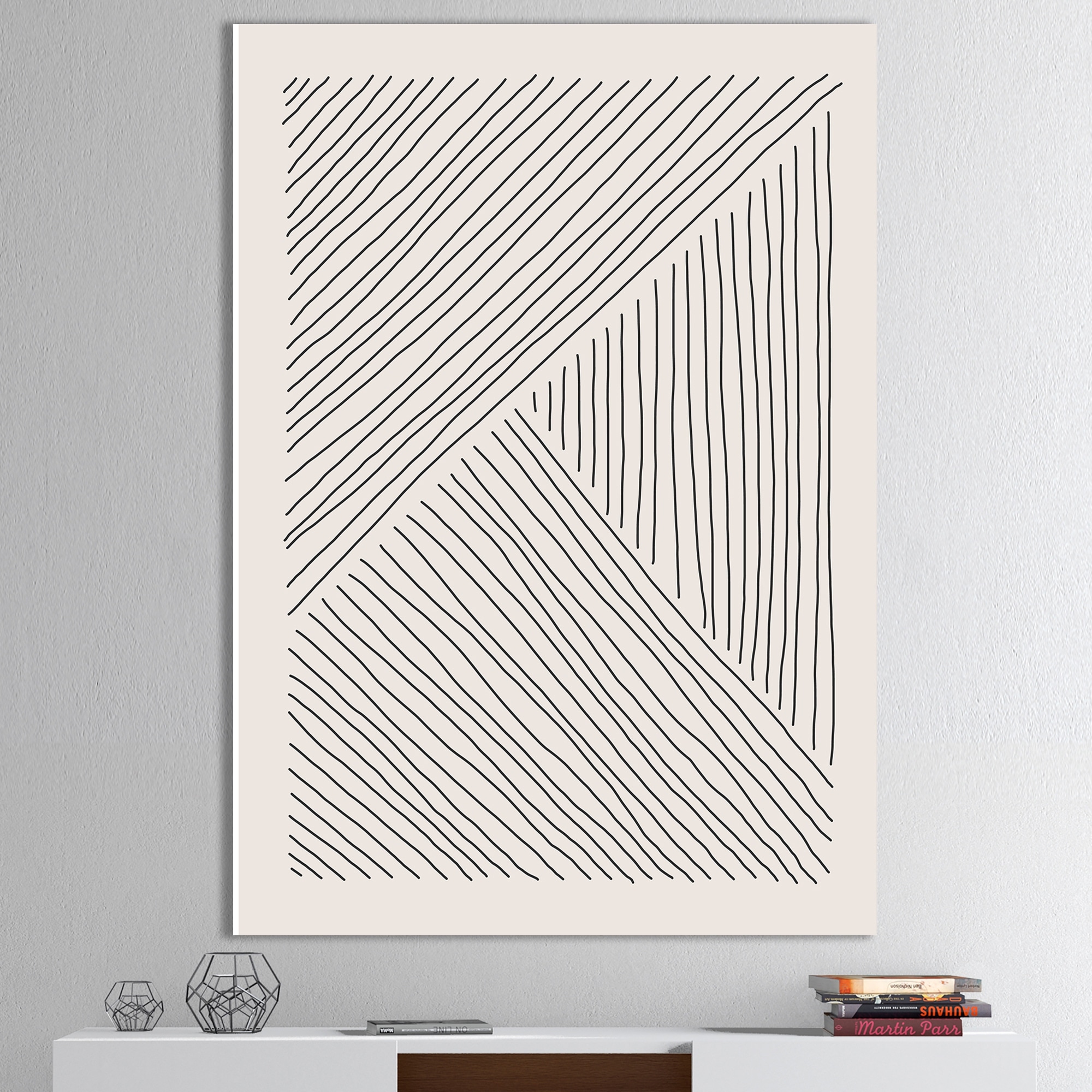 Designart Minimal Geometric Lines II Modern Canvas Wall Art Print - On  Sale - Bed Bath & Beyond - 32590362