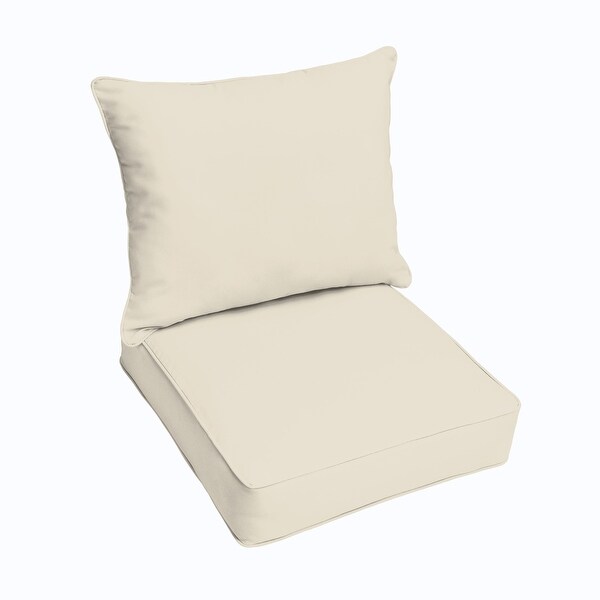 Sorra Home Sunbrella Canvas Indoor Outdoor 2 piece Cushion and