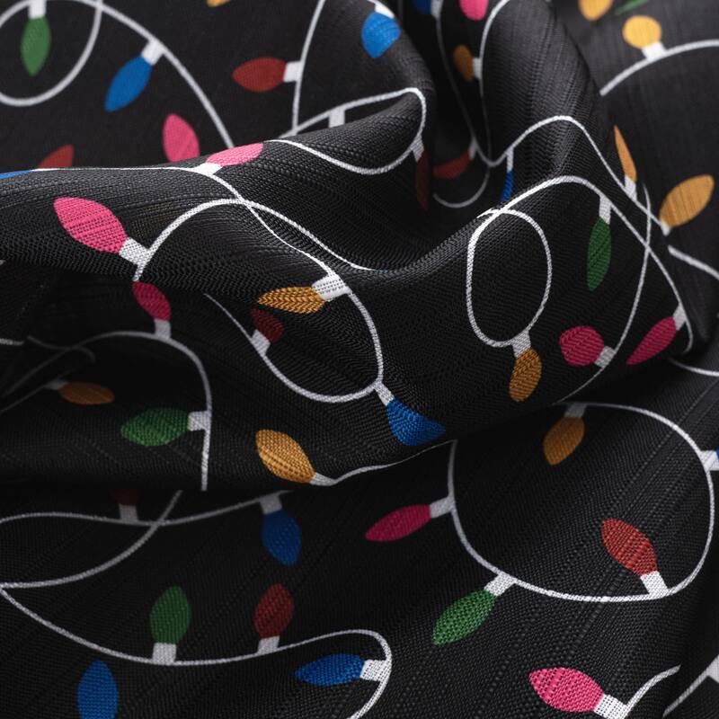 Christmas Lights Kitchen Curtain Set