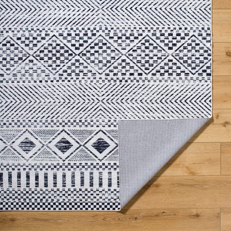 Livabliss Scandinavian Lavable Tribal Washable Area Rug