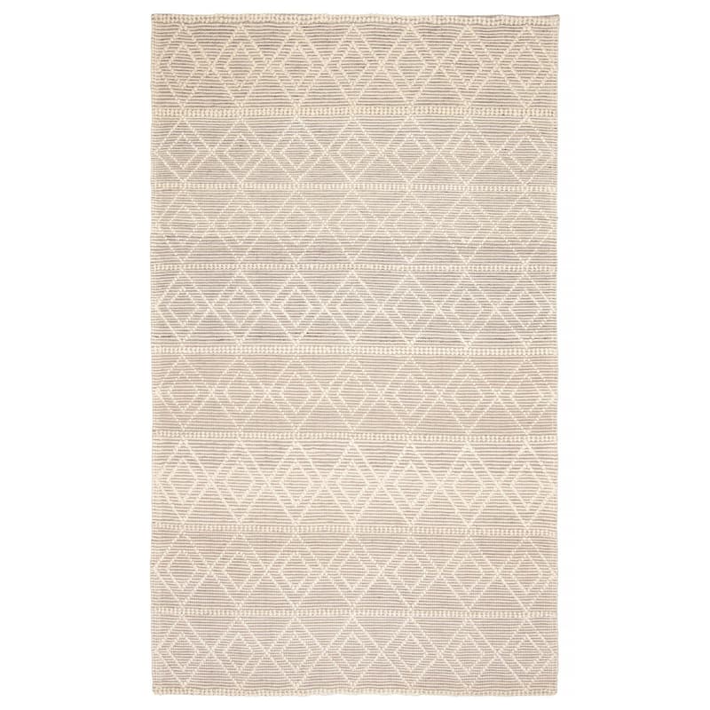 ECARPETGALLERY Braid weave Sienna Cream Wool Rug - 5'0 x 8'3 - Cream - 5'0 x 8'3