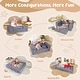 preview thumbnail 16 of 28, Costway Kids Modular Play Couch Play Set with Suede Fabric Cover - See Details