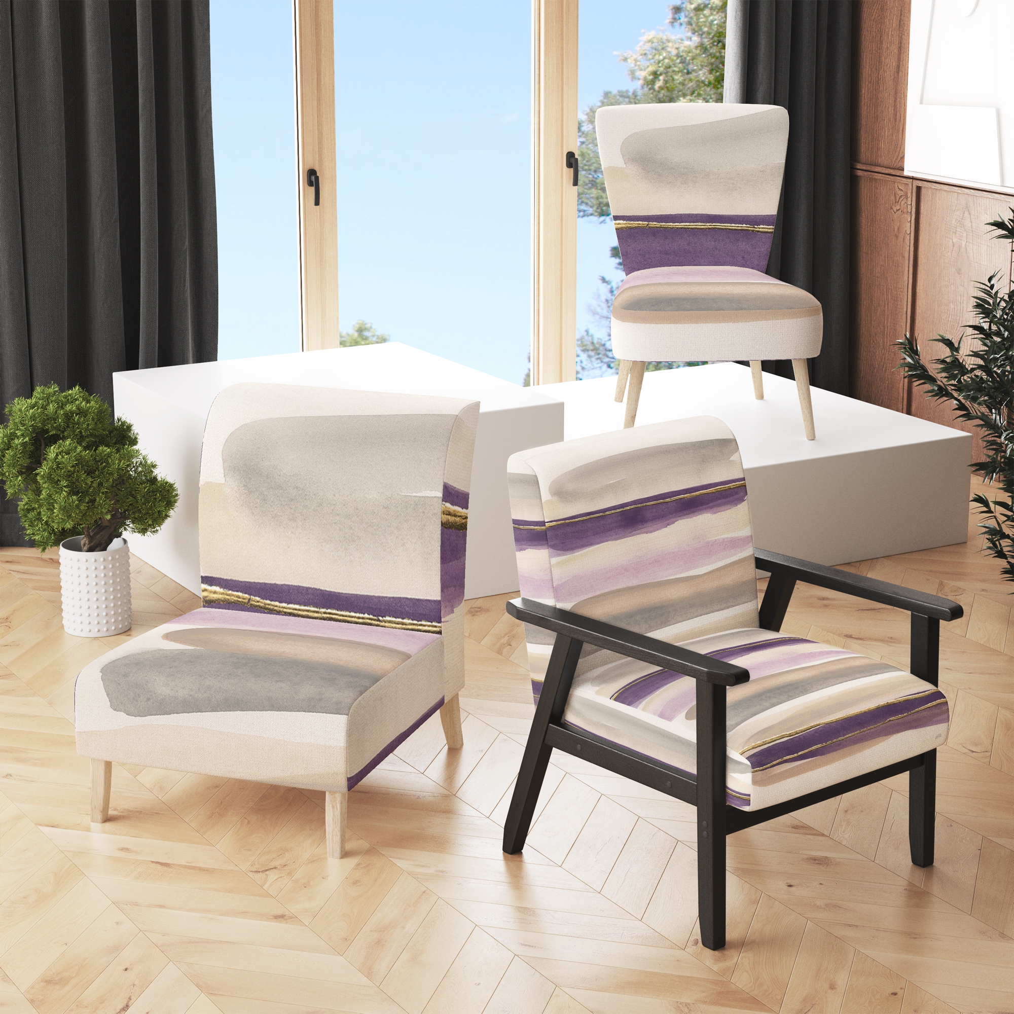 Shabby chic chair and ottoman sales