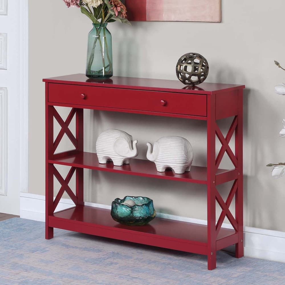 Convenience Concepts Oxford 1 Drawer Console Table with Shelves