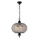 preview thumbnail 53 of 95, Retro French 4/5-Light Antique Brass Globe Crystal Chandelier for Living/Dining Room