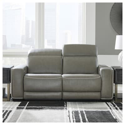 Signature Design by Ashley Correze Gray 2-Piece Power Reclining Loveseat - 76"W x 41"D x 33"H